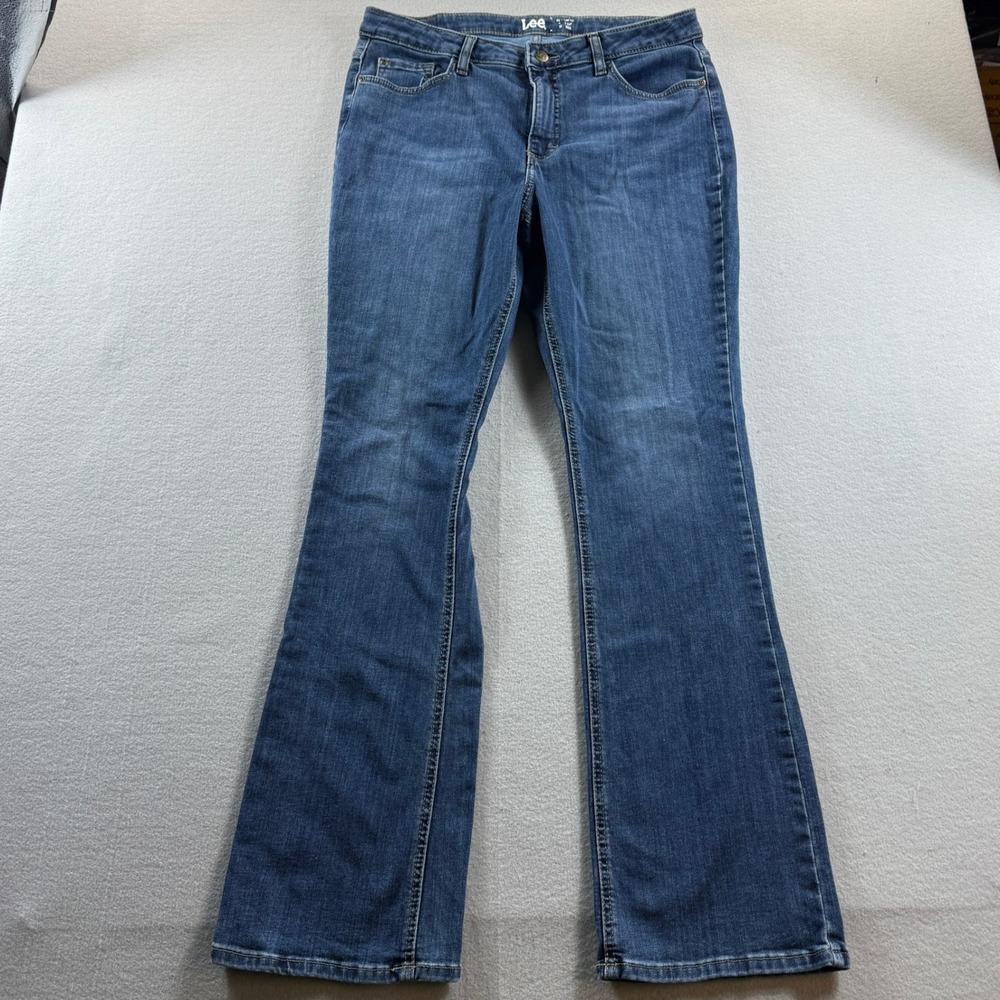 Lee Jeans Women 14L Blue Regular Fit Bootcut Mid Rise 34x33